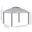 10' X 12' Outdoor Gazebo, Patio Gazebo Canopy Shelter W/ Double Vented Roof, Zippered Mesh Sidewalls, Solid Steel Frame