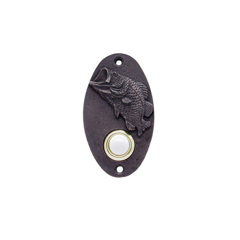 Ensemble de sonnette de poisson, Bronze huilé