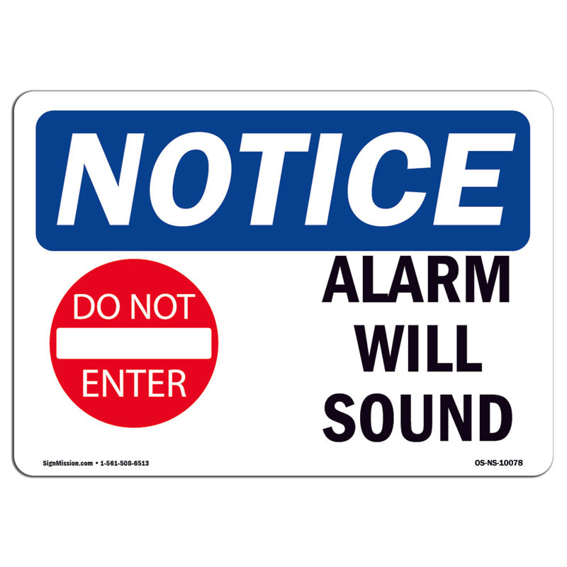 Alarme sonore en aluminium 12 x 18