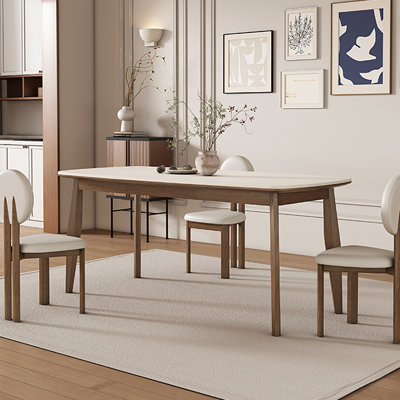 Solid Wood Base Dining Table