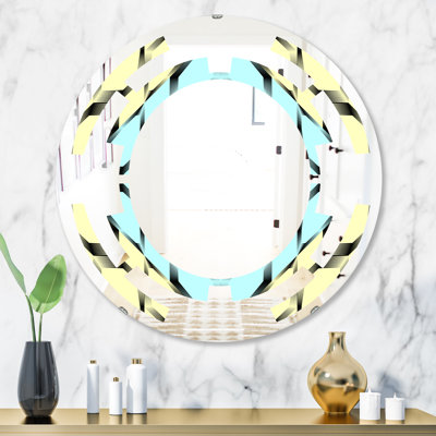 Space Black and Fashion Ornament Cottage Americana Frameless Wall Mirror