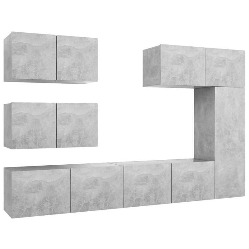 Azed Unfinished Floating Entertainment Centre for TVs up to 32", Concrete Grey