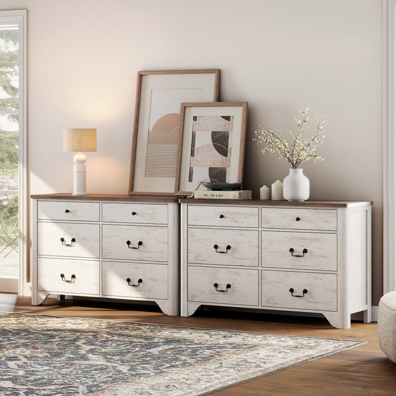 Commode en bois Farmhouse, Blanc