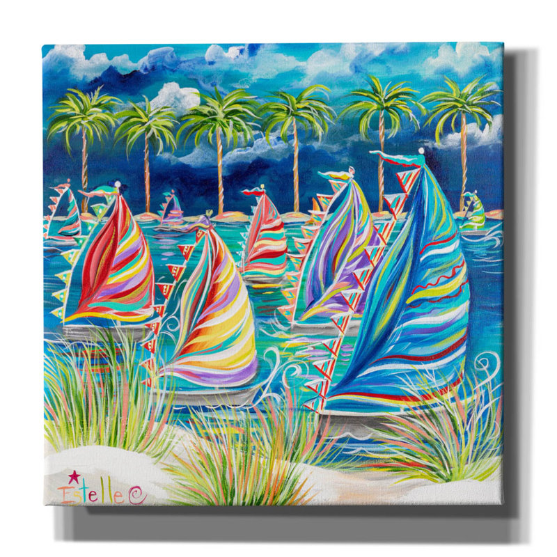 «Come Sail Away» par Estelle Grengs, H 12 po x l 12 po