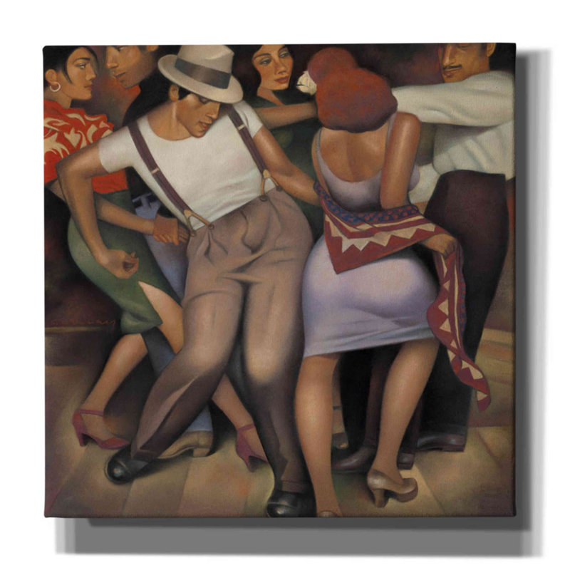 «Latino Jazz» par Gary Kelley, art mural sur toile, H 37 po x l 37 po x P 1,5 po
