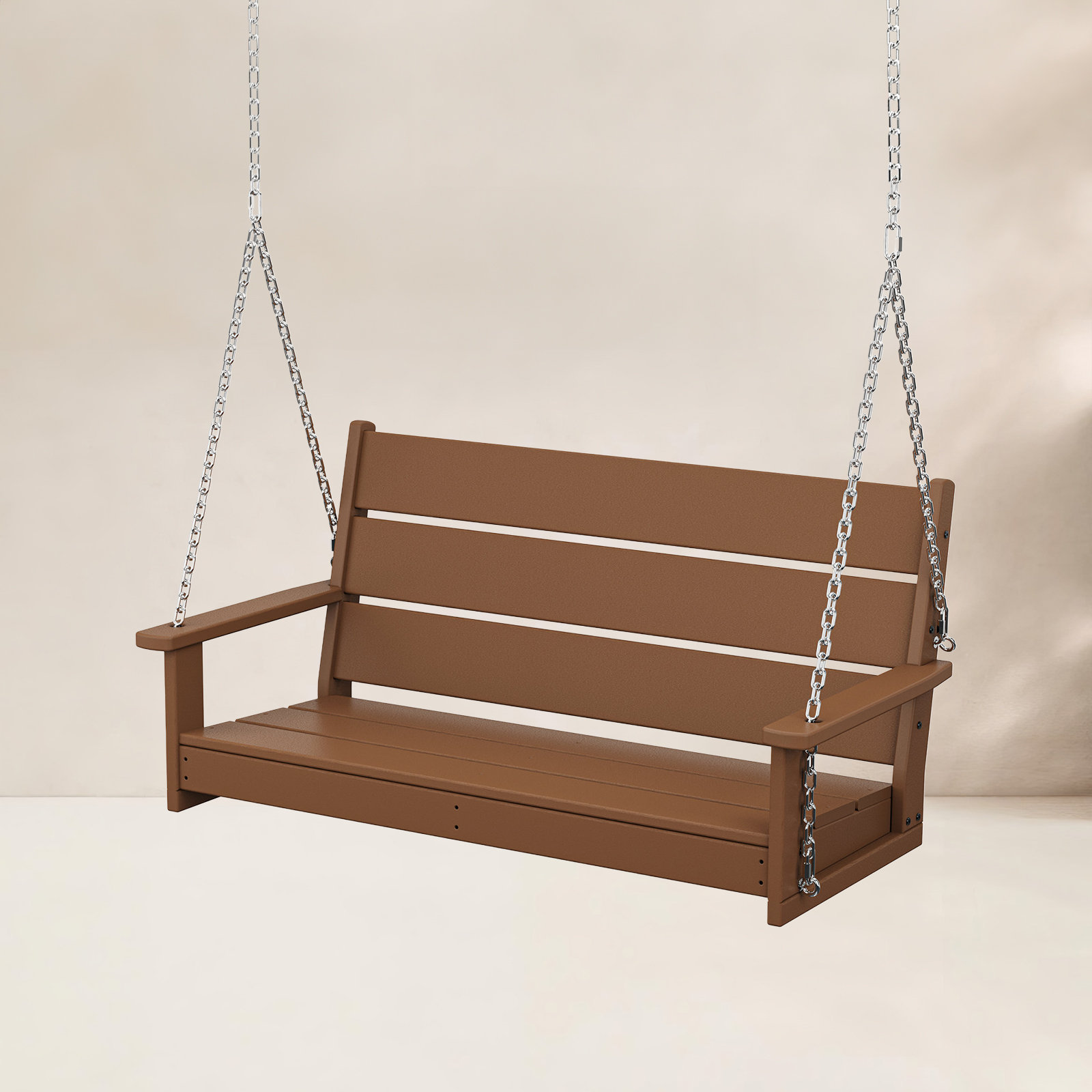 POLYWOOD® Lakeside Porch Swing, Teak