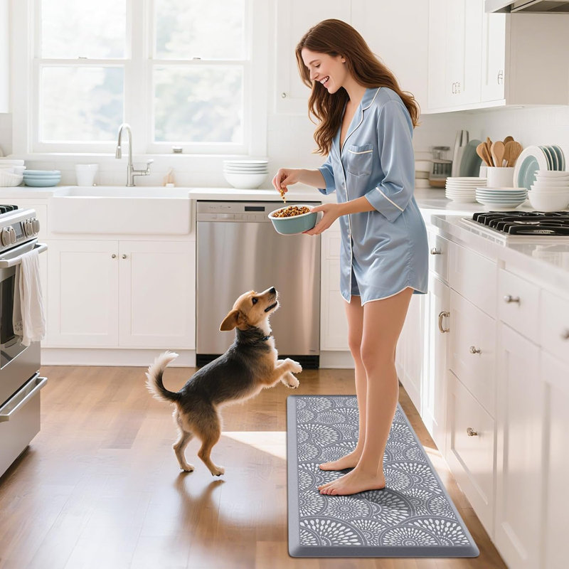 Tapis de cuisine en mousse Comfort, Gris, 39" x 17.3"