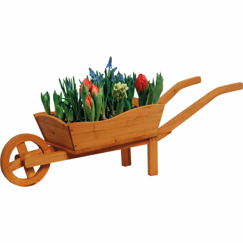 Aalaysha Wood Wheelbarrow Planter