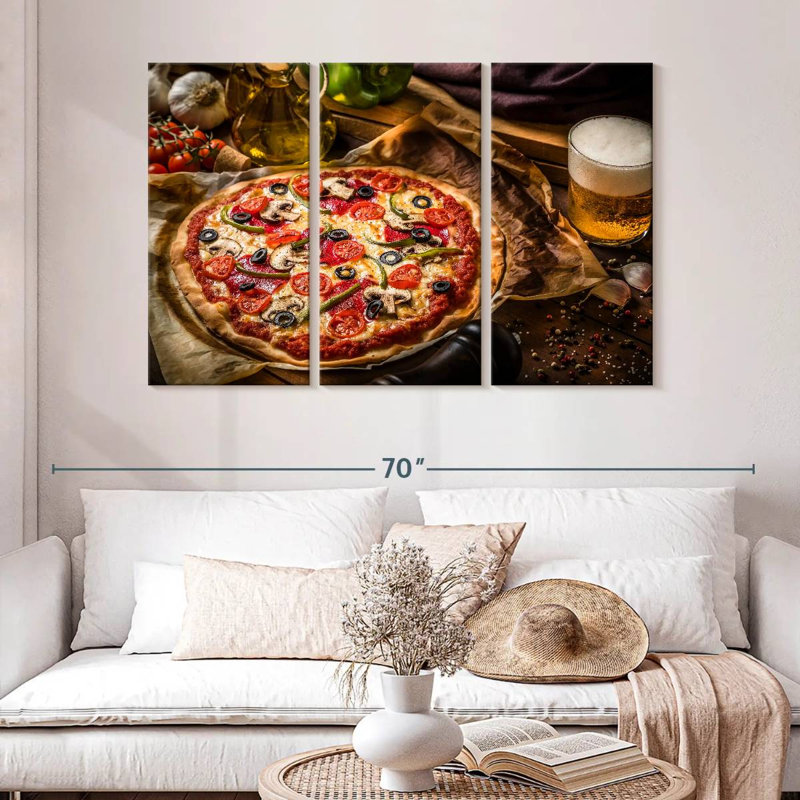 Bière et pizza Yarlin, H 32 po x l 50 po