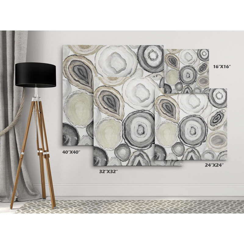 « geode divises i », peinture, H 16 po x l 16 po x P 1,5 po, Toile tendue