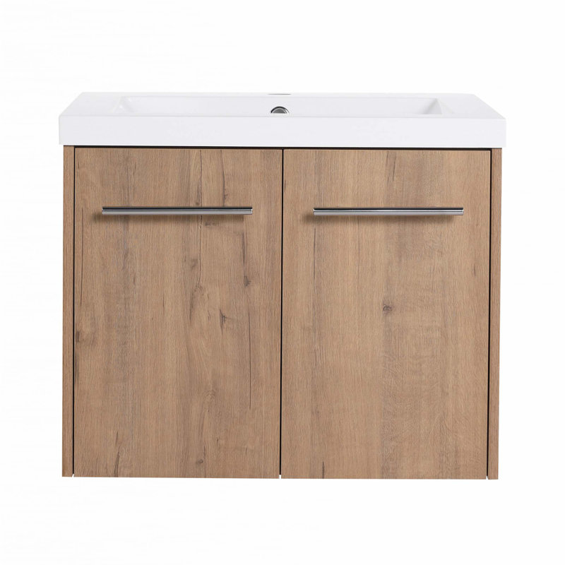 Armoire de salle de bain avec lavabo, portes à fermeture douce, conception à fixation flottante, 24"