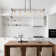  41" Modern Farmhouse 6-Light Linear Chandelier with Open Frame Pendant and Dual Chains, Adjustable Height,Ideal for Dining Room, Kitchen Island
