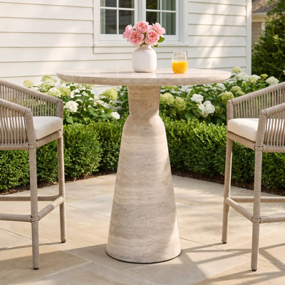 Marsh Outdoor Bar Table-Textured Sandy Grey-Bar