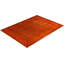 Tapis orange / rouille / noir surteint de conception unique 9 pi 2 po x 12 pi 5 po Overdyed