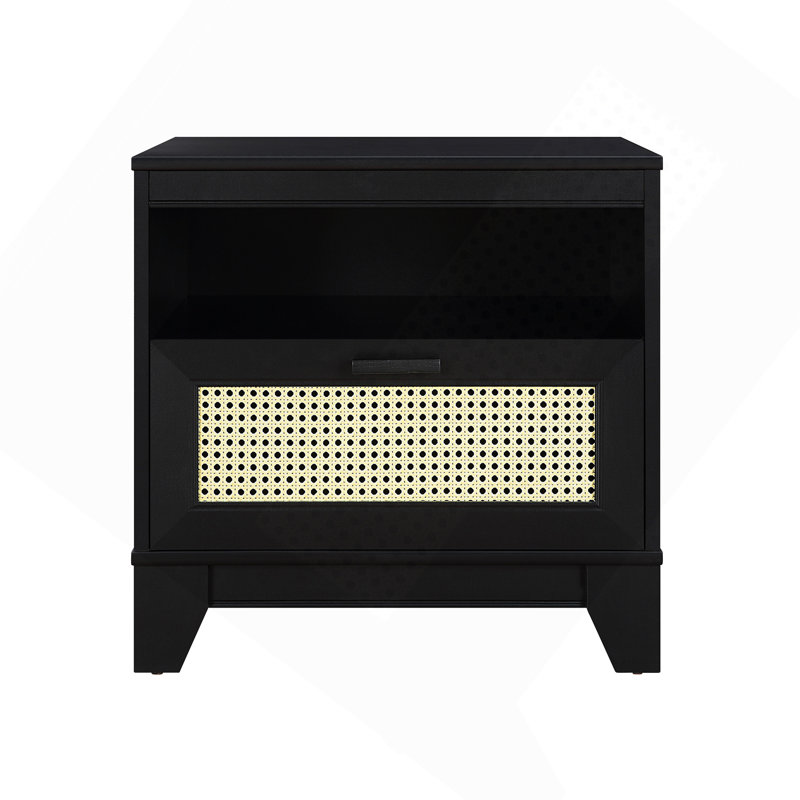 Sheridan 22" Nightstand In Black (1-Drawer), Black