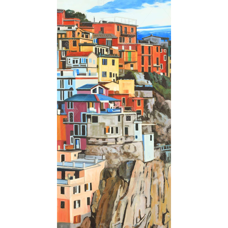 Toile Manarola Italie - Cités | Art mural