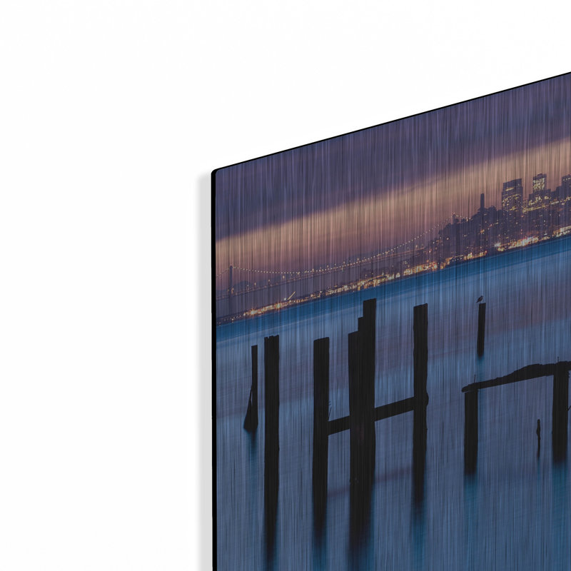 «Bay Pilings Sausalito» par Jeffrey Murray, H 12 po x l 16 po