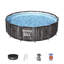 Steel Round Frame Set Pool 107cm H x 427cm W x 427cm L , with Pump Included-93754887