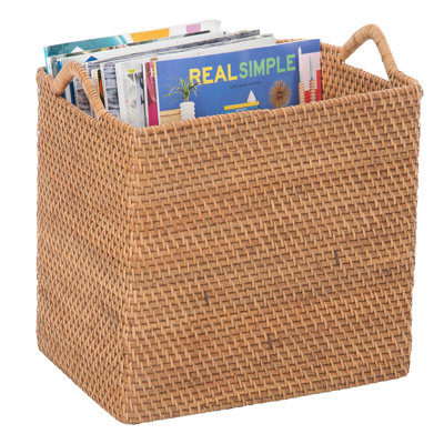 Beachcrest Home Simran Rattan Basket