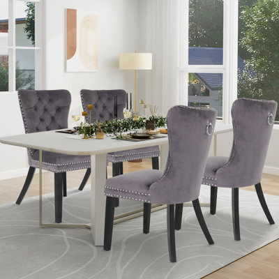 44.5 cm H Velvet Parsons Chair