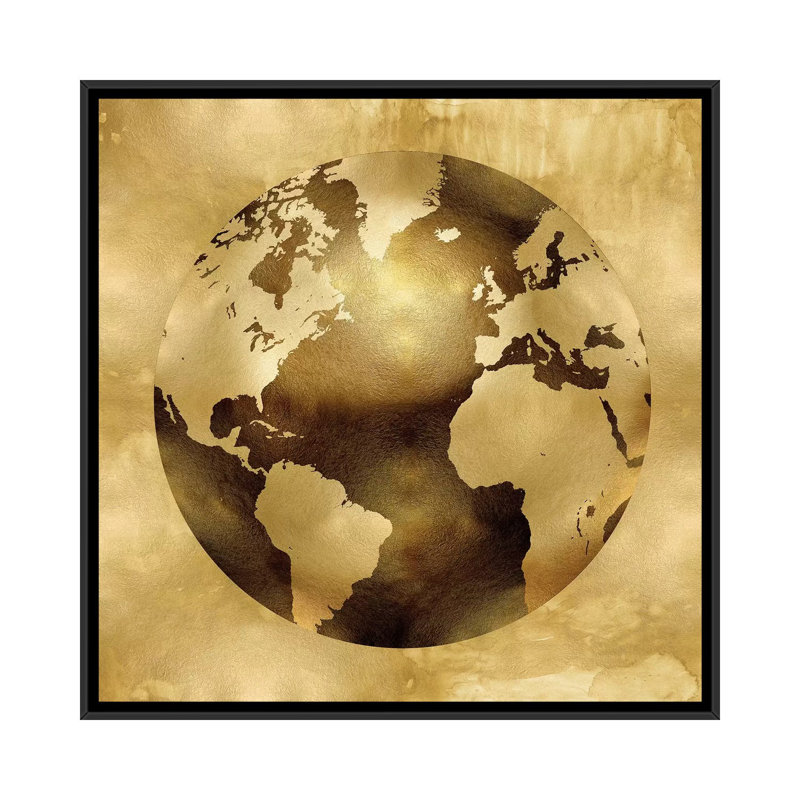 Golden Globe par Russell Brennan - Estampe numérique sur toile tendue avec châssis, H 37 po x l 37 po x P 1,5 po
