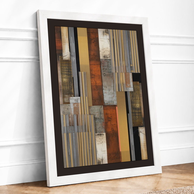 Layered Structures Industrial - Framed Print, A2 - 59.4 x 42.0 cm, White