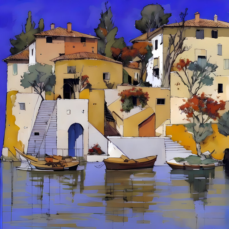 Cieloblu, 30" H x 30" W