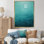 «Teal Moon Tranquility - Moon», reproduction d'art sur toile
