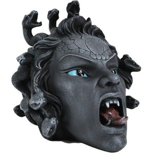 Ebros Greek Mythology Gorgon Goddess Medusa Head with Hair of Snakes W–  Ebros Gift