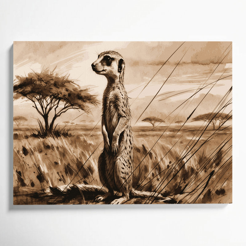 Art sur toile beige, H 11 po x l 14 po