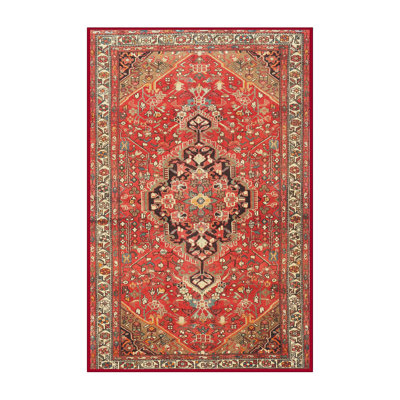 Tapis traditionnel rouge / noir / beige