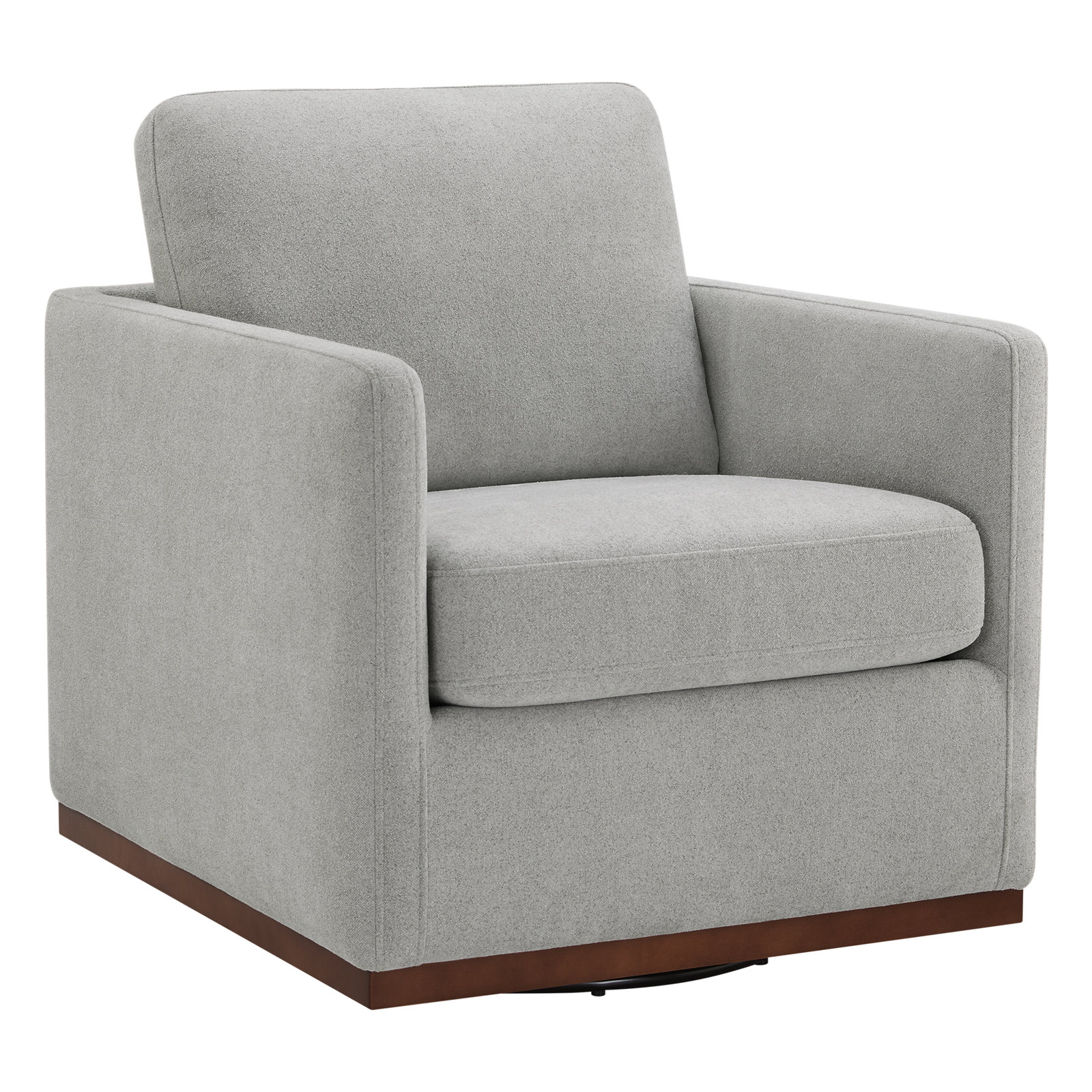 Bobbi Upholstered Swivel Armchair, Elite Dove Performance
