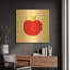 «Red Apple» par Ann Kelle, art mural en métal doré, 36 po x 36 po-1955916251