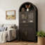 Garde-manger arqué avec porte vitrée, garde-manger avec tablettes réglables Farmhouse-637251773
