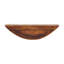 Wood Crescent Floating Wall Shelf, Brown