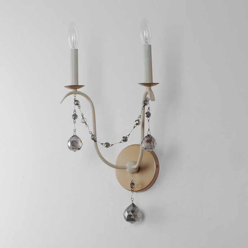 Jakeryan Candle Wall Light, Ecru/Venetian Gold