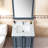 31"X22" Bathroom Countertop - Sintered Stone White With Ceramic Undermount Sink And Stylish Vanity Backsplash Top Rectangular Feature