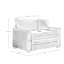 Canapé confortable à assise profonde simple avec un oreiller, adapté au salon et à la chambre à coucher, Club plusieurs occasions, velours côtelé beige-1600510110