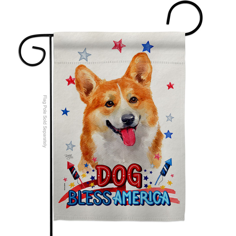 Drapeau de jardin en polyester 2 côtés 18,5 x 13 po