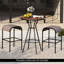 Table de bar d'extérieur 28 pouces avec plateau en bois pour jardin