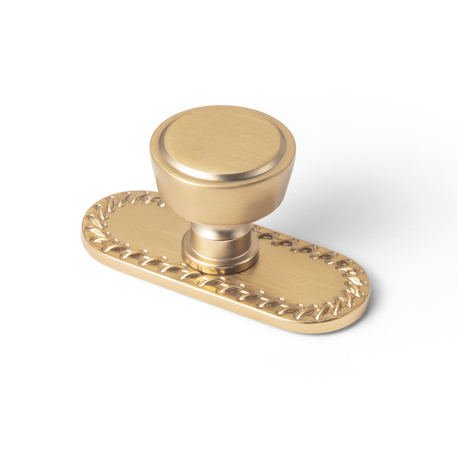 1.23" Diameter Mushroom Knob With Backplate(G016), Champagne Bronze