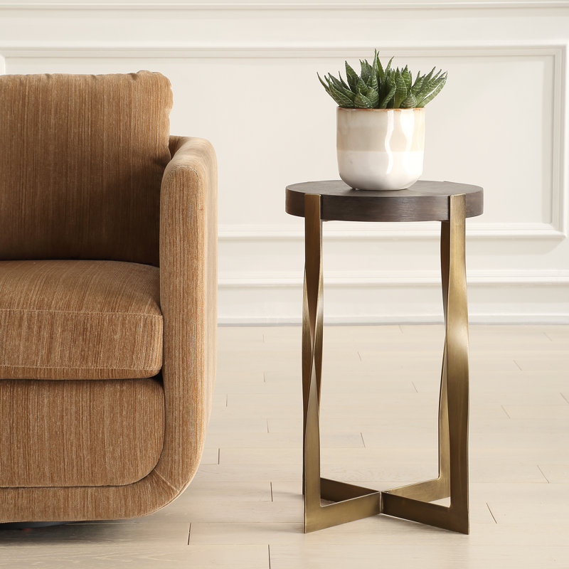  Table d'appoint en laiton Halsey