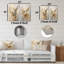 Minimalisme beige et colombe dorée - ensemble de 2 impressions colombe en métal-337983628