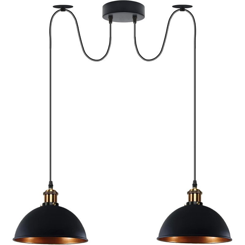 2 - Light Black Dome Pendant