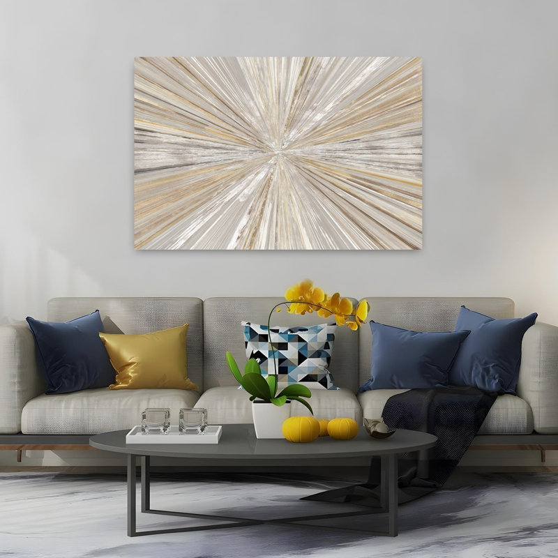 Lumière chatoyante I, art géométrique abstrait, H 40 po x l 60 po