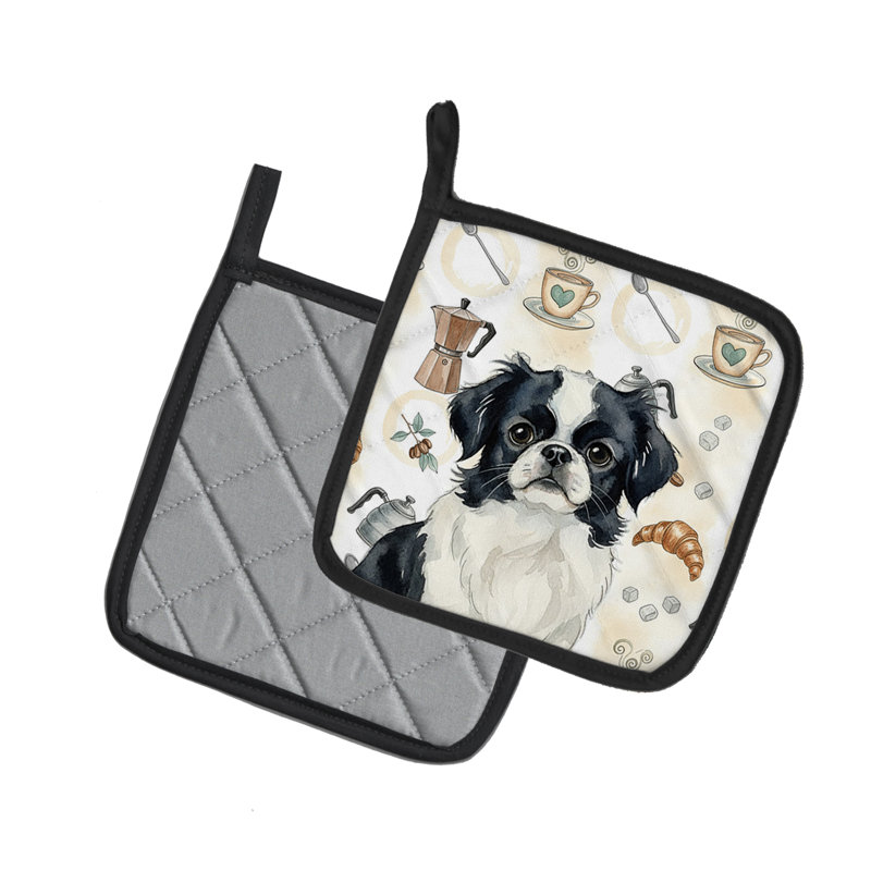 Paire de porte-casseroles noirs et blancs