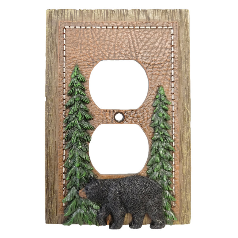 Plaque murale / interrupteur de prise de courant simple Forest Forest