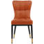 50cm H Tufted Velvet Upholstered Metal Upholstered Back Side Chair-471372713-502091318