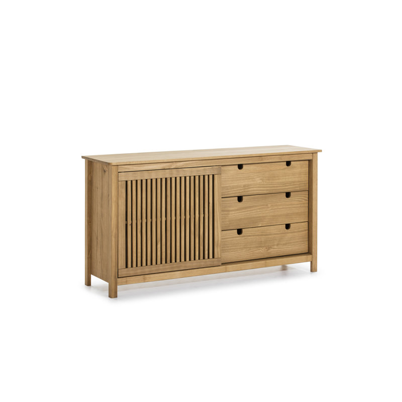Bade 150cm Solid Wood Sideboard, Wax