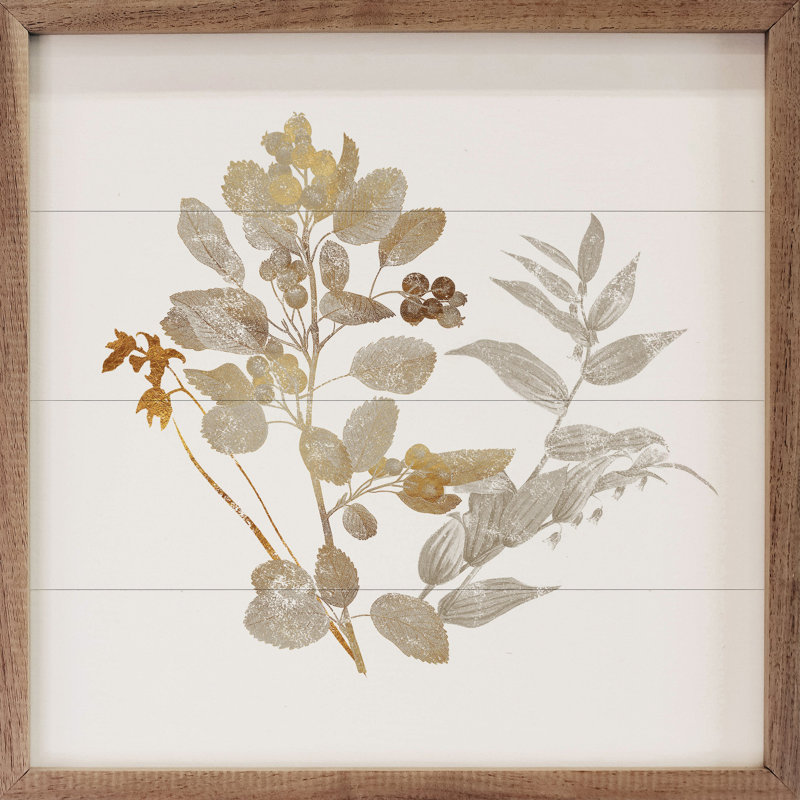 Feuilles d'or, H 4 po x l 4 po